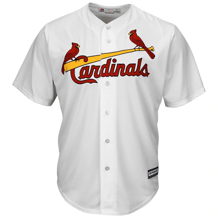 Mens St. Louis Cardinals Majestic White Home Cool Base Team MLB Jerseys